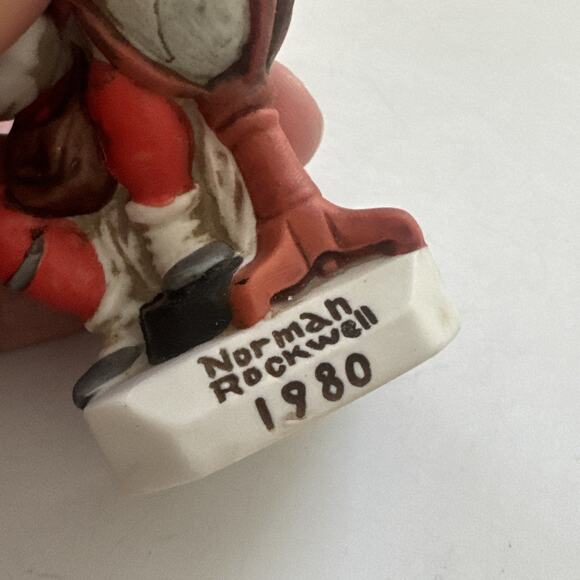 1980‎ Norman Rockwell Porcelain Santa Christmas Ornament Olde World Traditional - Picture 9 of 9
